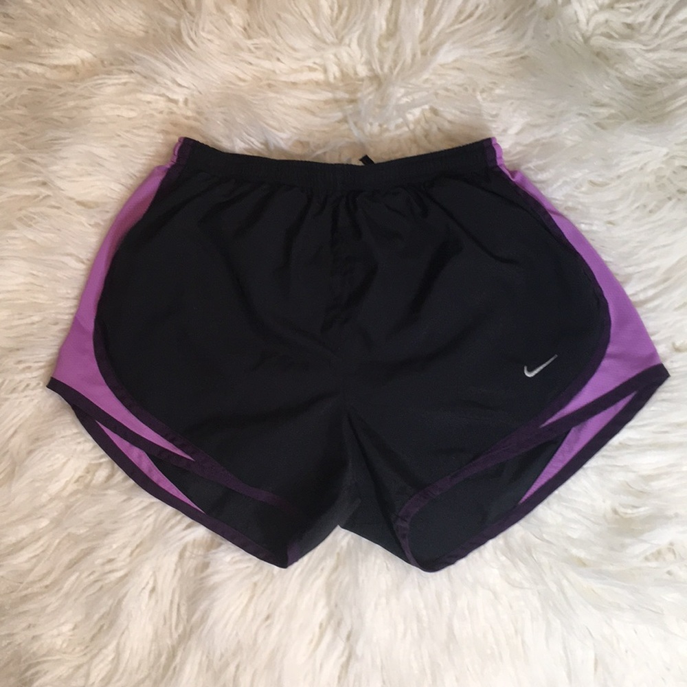 Black and purple Nike shorts